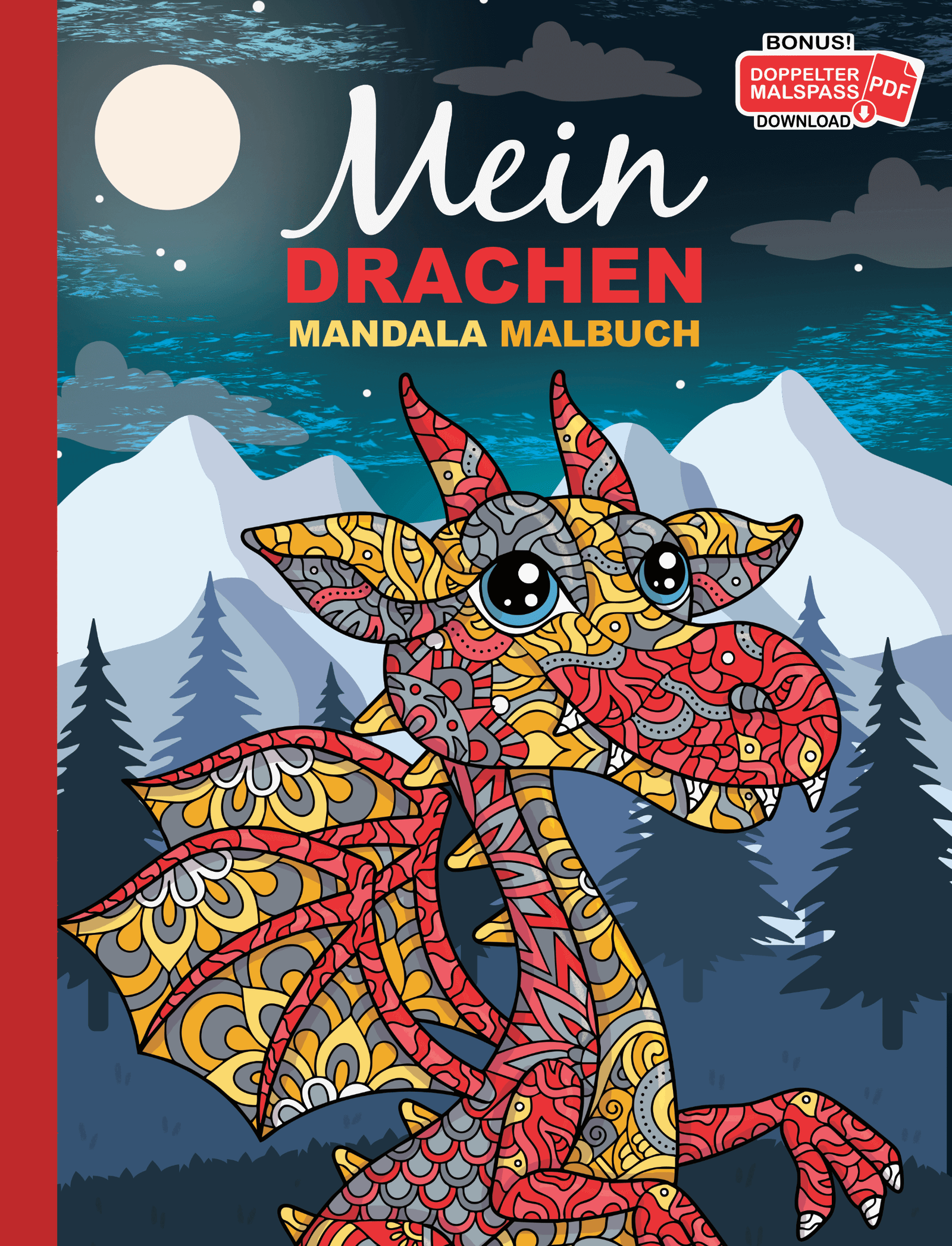 Mein Drachen Mandala Malbuch